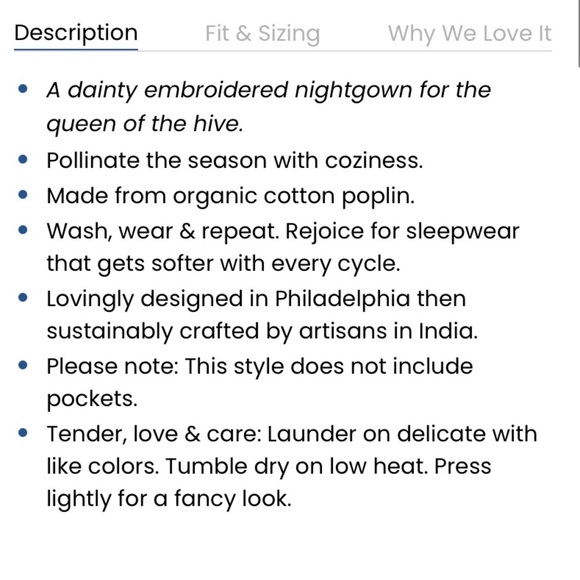 Printfresh Cami Nightgown in Beekeeper - NWT, Size Small - Picture 9 of 10